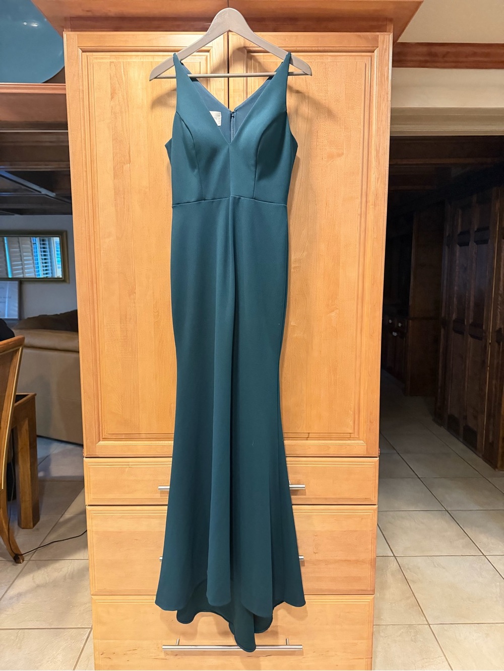 BHLDN Anthropologie Jones Gown - Emerald Green - Altered Sz 6 (Tag 8)